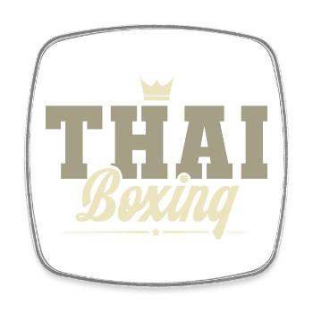 Thai boxing - Square fridge magnet - white - Front