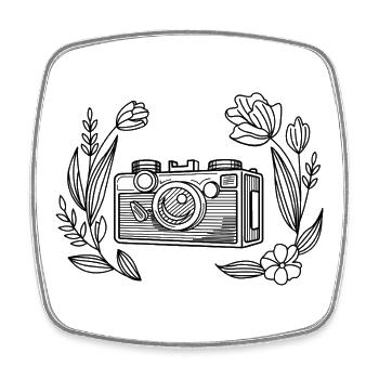 Créer des souvenirs logo - Square fridge magnet - white - Front