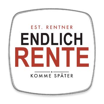 Endlich Rente: Ruhestand im Stil - Viereckiger Kühlschrankmagnet - Weiß - Vorne