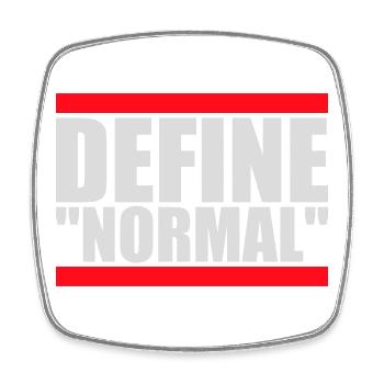 Define Normal Lustig Sarkastisch Definition Grafik - Viereckiger Kühlschrankmagnet - Weiß - Vorne