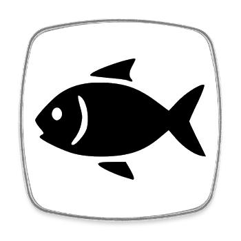 Pêche Pêche Poisson Poisson Poisson Cadeau Pêcheur - Magnet carré - blanc - Devant