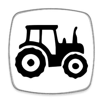Don de l’agriculture de tracteurs pour les agriculteurs - Magnet carré - blanc - Devant