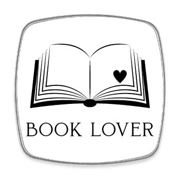 Amoureux des livres | Chemise de lecture minimaliste | Rat de bibliothèque - Magnet carré - blanc - Devant