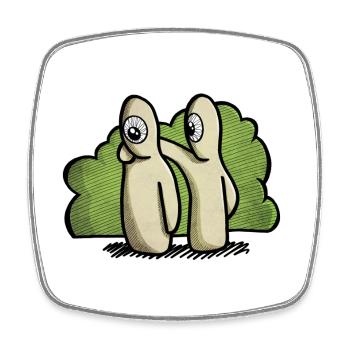 L’amitié dans la nature - Magnet carré - blanc - Devant