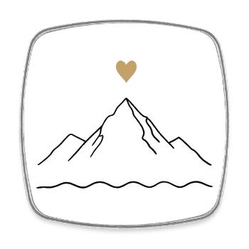 L’amour de la montagne - Magnet carré - blanc - Devant