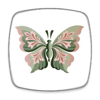 Schmetterling  - Viereckiger Kühlschrankmagnet - Weiß - Vorne