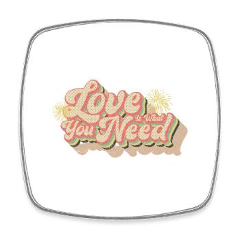 J’aime que tu as besoin de l’arc-en-ciel vintage - Magnet carré - blanc - Devant