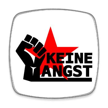 Widerstand - Keine Angst - Viereckiger Kühlschrankmagnet - Weiß - Vorne