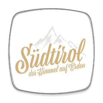 Südtirol, der Himmel auf Erden - Viereckiger Kühlschrankmagnet - Weiß - Vorne