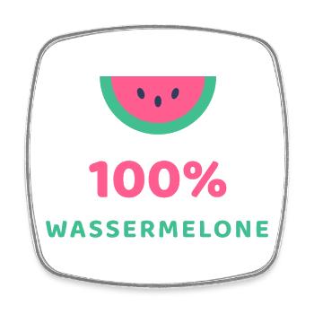 100% Wassermelone - Viereckiger Kühlschrankmagnet - Weiß - Vorne