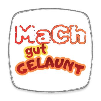 MaCh in a good MOOD - Square fridge magnet - white - Front