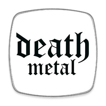 death metal logo - Square fridge magnet - white - Front