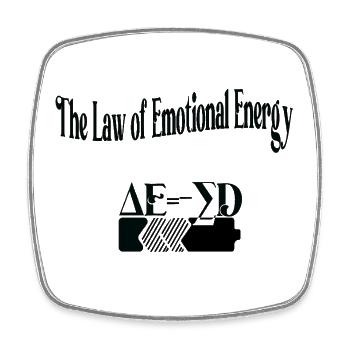 The Law of Emotional Energy - Magnet carré - blanc - Devant