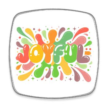 Splash Joyeux Couleurs Pop - Magnet carré - blanc - Devant