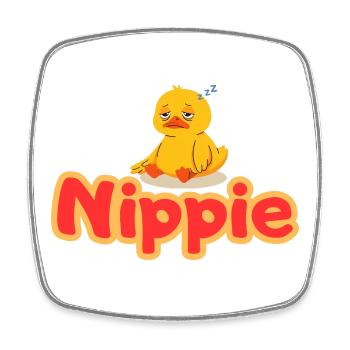 Nippie Duck - Square fridge magnet - white - Front