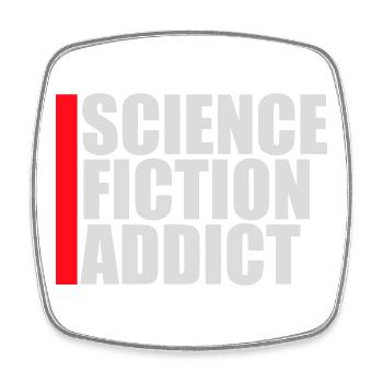 Citation d’amateur de science-fiction accro à la science-fiction - Magnet carré - blanc - Devant