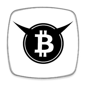 Bitcoin Fanshirts - Viereckiger Kühlschrankmagnet - Weiß - Vorne