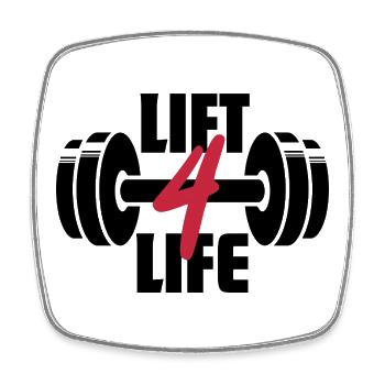 Entraînement de musculation Lift 4 Life Barbell - Magnet carré - blanc - Devant