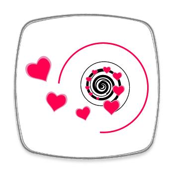 Love - Viereckiger Kühlschrankmagnet - Weiß - Vorne