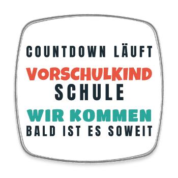 Vorschulkind Countdown Schule wir kommen 2026 - Viereckiger Kühlschrankmagnet - Weiß - Vorne