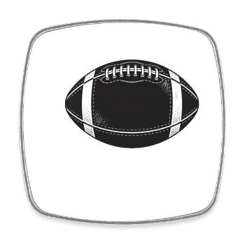 American Football - Viereckiger Kühlschrankmagnet - Weiß - Vorne