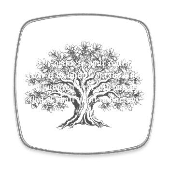 Oak Tree Toast Irish Gothic - Viereckiger Kühlschrankmagnet - Weiß - Vorne