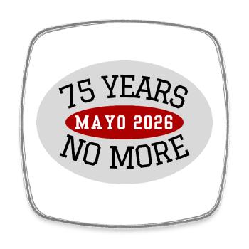Mayo, 75 Jahre nicht mehr - Viereckiger Kühlschrankmagnet - Weiß - Vorne