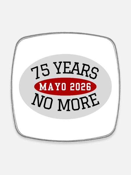 Mayo, 75 ans sans fin - Magnet carré - blanc