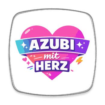 Azubi mit ganz viel Herz - Viereckiger Kühlschrankmagnet - Weiß - Vorne