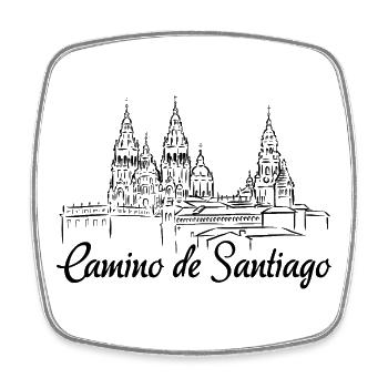 Camino de Santiago | Pilgern | Jakobsweg - Viereckiger Kühlschrankmagnet - Weiß - Vorne