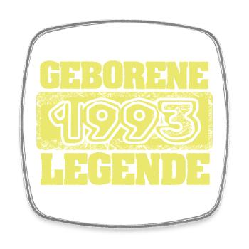 Geborene 1993 Legende - Viereckiger Kühlschrankmagnet - Weiß - Vorne