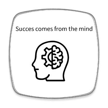 Brain and Gear Symbiosis - Square fridge magnet - white - Front