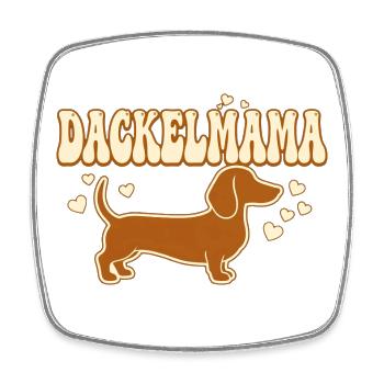 Dackelmama Shirt | Stolze Dackel Mama Geschenk  - Viereckiger Kühlschrankmagnet - Weiß - Vorne