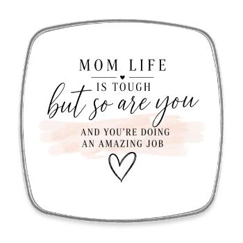 Amazing Job Pink Quote - Square fridge magnet - white - Front