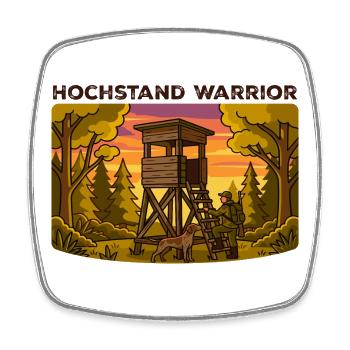 Hunter in high standing - Square fridge magnet - white - Front