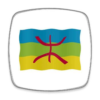 Amazigh flag - Square fridge magnet - white - Front