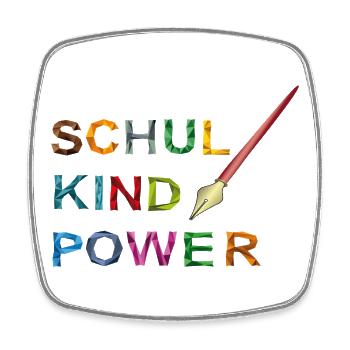 Schoolchild Power - Square fridge magnet - white - Front