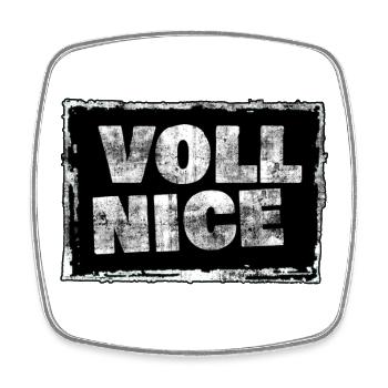 Full Nice Grunge Shirt Print - Square fridge magnet - white - Front
