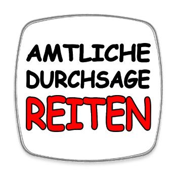 Reiten - Viereckiger Kühlschrankmagnet - Weiß - Vorne