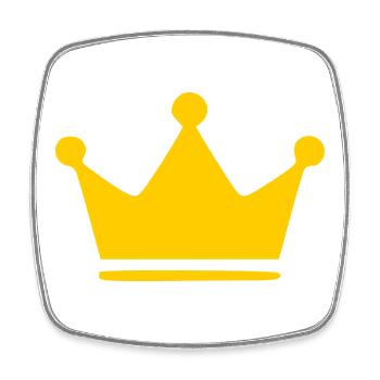 Crown Yellow Birthday Gift Birthday - Square fridge magnet - white - Front