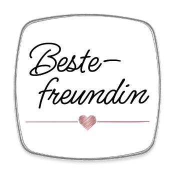 Beste Freundin Herz Geschenk Freundschaft - Viereckiger Kühlschrankmagnet - Weiß - Vorne