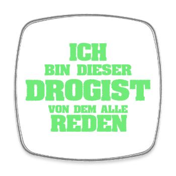 Geschenk für Drogist - Viereckiger Kühlschrankmagnet - Weiß - Vorne