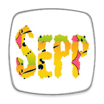 Sepp First Name - Square fridge magnet - white - Front