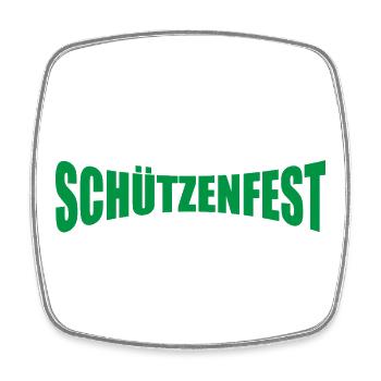 Das Schützenfest ruft / Schützenbruder Verein - Viereckiger Kühlschrankmagnet - Weiß - Vorne