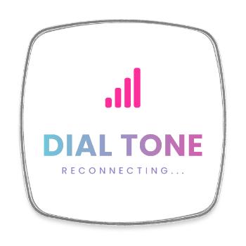 Dial Tone - Reconnecting - Viereckiger Kühlschrankmagnet - Weiß - Vorne