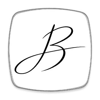 Name mit B Initiale für Ben Benjamin Bastian - Viereckiger Kühlschrankmagnet - Weiß - Vorne