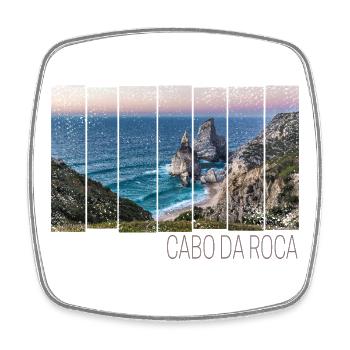 Cabo da Roca in Portugal mit Praia da Ursa Strand - Viereckiger Kühlschrankmagnet - Weiß - Vorne