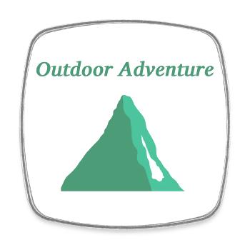 Outdoor - Viereckiger Kühlschrankmagnet - Weiß - Vorne
