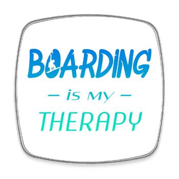 Boarding Therapy: Surf Vibes - Viereckiger Kühlschrankmagnet - Weiß - Vorne
