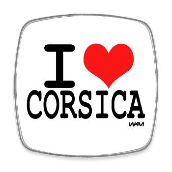 i love corsica - couleurs personnalisables - Magnet carré - blanc - Devant